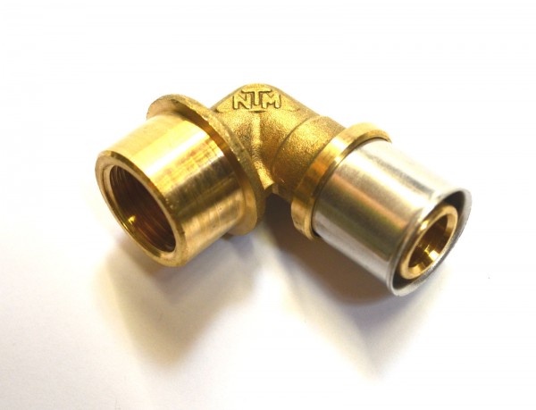 Aluverbund Pressfitting Übergangswinkel mit Innengewinde 90°